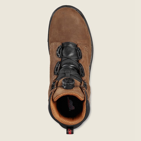 Red Wing Safety Boots Brown - Red Wing Mens Flexbond - 6-inch Boa® Waterproof Toe - XNIFA-4872